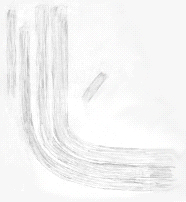 Figure 5. Rough sketch of the Gamma handprint. It ran from the roof to the side of a pickup.