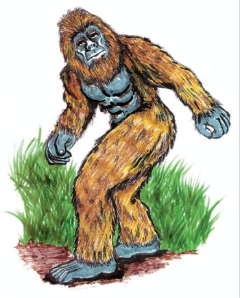 This is a UP artist rendering based on reports of bigfoot. 