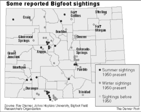 Colorado Bigfoot Sightings